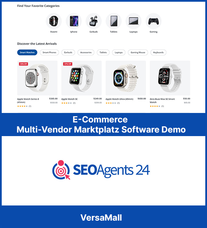 E-Commerce Multi-Vendor Marktplatz Software Demo